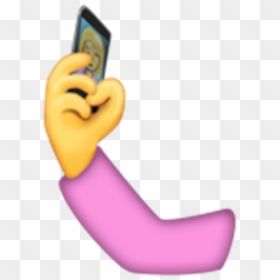 Arm Emoji Png - Emoticons Whatsapp Png Selfie, Transparent Png - phone emoji png