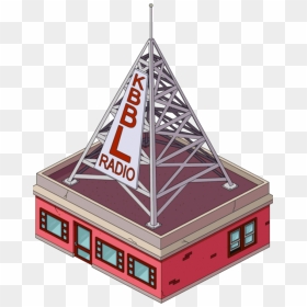Simpsons Radio Kbbl Springfield, HD Png Download - radio tower png