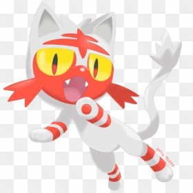 Shiny Litten By Michaelrvasquez Clip - Sun And Moon Cat Pokémon, HD Png Download - litten png