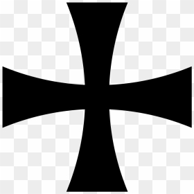 Cross Clipart Black And White Png - Templars Cross Black Png, Transparent Png - cross clipart black and white png