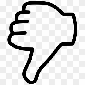 Black Dislike Thumb Outline Png Image - Transparent Background Thumbs Down Clipart, Png Download - drawn heart outline png