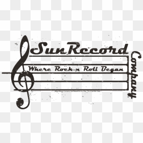 Sun Records Music Staff Men"s Regular Fit T-shirt - 60's Rocket, HD Png Download - music staff png