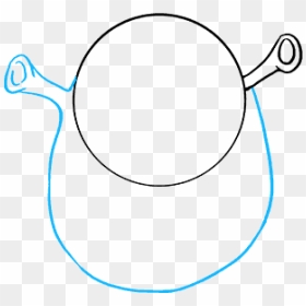How To Draw Shrek - Circle, HD Png Download - shrek head png