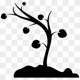Clip Art Free Tree Curved To Left - Growing Tree Png, Transparent Png - arboles png