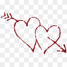 Heart Red Outline Free Photo - Heart Outline Valentines Day, HD Png Download - drawn heart outline png