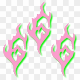 #666 #pink #green #flames #devil #satan #satanist #goth - Pink Green Flames, HD Png Download - goth png