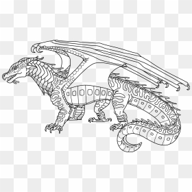 Coloring Page Pony Dragon Wings - Seawing Wings Of Fire Coloring Pages, HD Png Download - dragon wings png