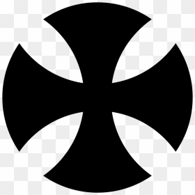 Jpg Library Iron Cross Clipart - Circular Cross Symbol, HD Png Download - cross clipart black and white png