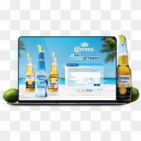 Corona Laptop, HD Png Download - corona bottle png