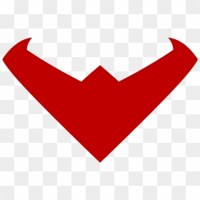 Logos Emblem V By - Dc Nightwing Symbol Red, HD Png Download - nightwing logo png