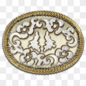 Gold-buckle - Circle, HD Png Download - belt buckle png