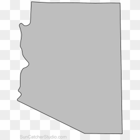 Clipart Arizona Map Outline - Outline Arizona State Shape, HD Png Download - arizona iced tea png