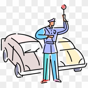 Vector Illustration Of Law Enforcement Traffic Cop - Clip Art, HD Png Download - cop png