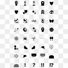 Black Ink Heart Emoji, HD Png Download - goth png