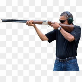 Shooting Desktop Wallpaper - Obama Full Body Png, Transparent Png - holding gun png