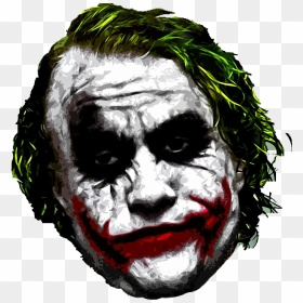 Joker Mask ❤ - Heath Ledger Joker Face Png, Transparent Png - joker smile png