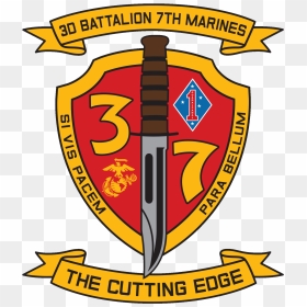 3rd Battalion, 7th Marines Modern Insignia, Current - Emblem, HD Png Download - eagle globe and anchor png
