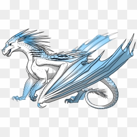Snowstorm Official Artwork - Icewing From Wings Of Fire, HD Png Download - dragon wings png