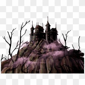 Prominent Dark And Moody Dracula Castle-needless To - Dracula Castle Illustration Png, Transparent Png - cinderella castle png