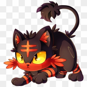 Now I Also Draw A Little Little Litten - Cute Litten Pokemon, HD Png Download - litten png