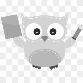 Owl Math Animal Free Black White Clipart Images Clipartblack - Math Clipart Owl, HD Png Download - ovo owl png