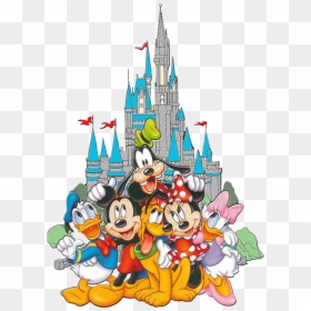 Clipart Castle Mickey Mouse - Cartoon Disney World Castle, HD Png Download - cinderella castle png