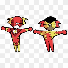 Theflash And Kidflash, HD Png Download - kid flash png