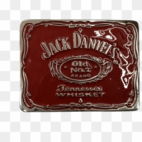Jack Daniel"s Label Red Belt Buckle, HD Png Download - belt buckle png
