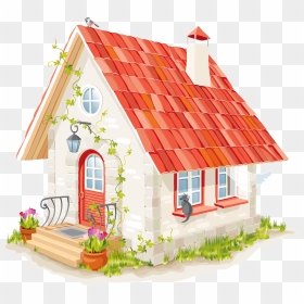 House Clip Art - Little Red Riding Hood Cottage, HD Png Download - house vector png