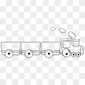 Train Outline Clipart Banner Black And White Train - Train Clipart Black And White Outline, HD Png Download - banner outline png