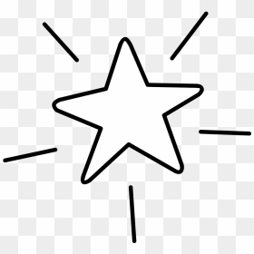 Star Shine Clipart - Black And White Shining Star Clipart, HD Png Download - star shine png