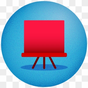 File - Blue Icon - Easel - Circle, HD Png Download - easel png