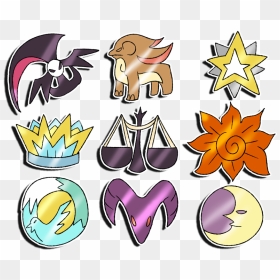 Transparent Dawn Clipart - Sun And Moon Badges, HD Png Download - pokemon sun logo png