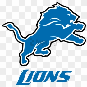 Black And White Lion Png - Black Detroit Lions Logo, Transparent Png - vhv