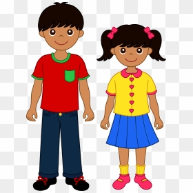 Brown Kid Clipart Graphic Transparent Library Brother - Brother And Sister Clipart, HD Png Download - kid flash png
