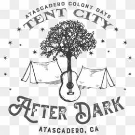 Tent After Dark Atascadero, HD Png Download - music staff png