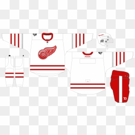 Picture - Nhl Uniform Matchup Database Red Wings, HD Png Download - detroit red wings logo png