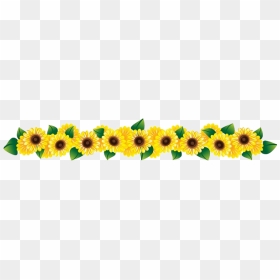 Row Of Sunflowers Clipart, HD Png Download - sunflower clipart png