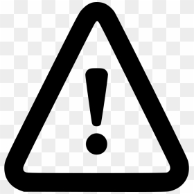 Attention Warning Outline - Transparent Background Warning Icon Png, Png Download - warning symbol png