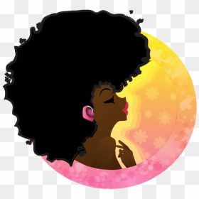Black Woman Clipart Png, Transparent Png - afro hair png