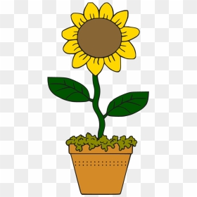 Victorian Sunflower Clipart Png - Transparent Flower Cartoon Png, Png Download - sunflower clipart png