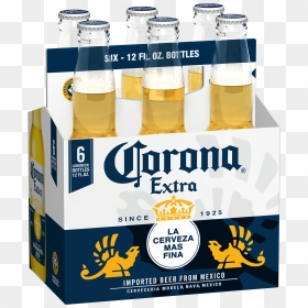 Corona Extra 6 Pack 12 Oz - Corona Extra 6 Pack, HD Png Download - corona bottle png