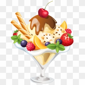 Sundae Clipart Frozen Custard - Ice Cream Sundae Png, Transparent Png - ice cream clipart png
