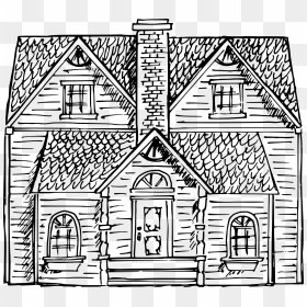 Victorian House Vector - Simple Old House Drawing, HD Png Download - house vector png