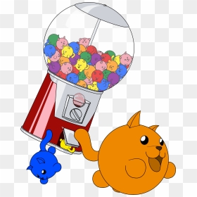 Cat Gumball Machine - Clip Art, HD Png Download - gumball png