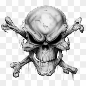 Transparent Background Skull Png, Png Download - crossbones png