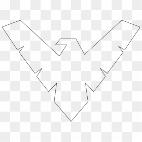 Nightwing Logo Outline By Mr-droy On Clipart Library - Drawing, HD Png Download - nightwing logo png