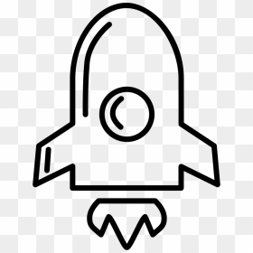 Rocket Space Ship Outline - Space Rocket Outline Png, Transparent Png - rocket icon png