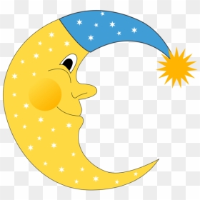 Moon Clipart Artistic - Moon Clipart, HD Png Download - moon and stars png
