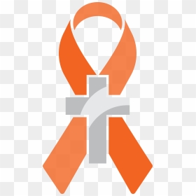 Orange Ribbons - Clipart Best - Awareness Ribbon With Cross, HD Png Download - orange ribbon png